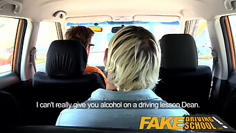 British Babes Secretly Have Car Sex During Driving Lessons