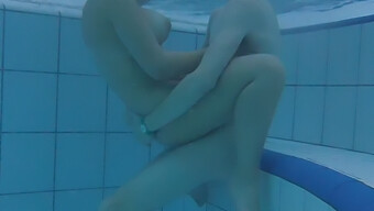 Young Lovers Indulge In Underwater Intimacy, Showcasing Their Natural Beauty And Insatiable Desire.