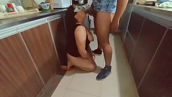 Curvy Latina Cousin Enjoys Oral Sex And Doggystyle With Her Favorite Cousin In The Kitchen