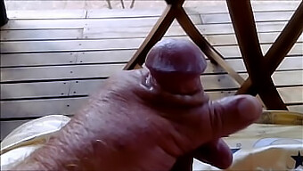 Mature European Man Masturbates Outdoors