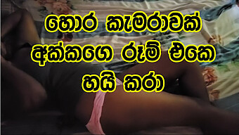 Freshly Leaked Video Of A Sri Lankan Stepsister Engaging In Sexual Activities With An Unknown Person In Her Bedroom, Featuring Handjobs And Passionate Kissing