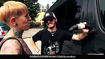 Kinky German Milf Gives A Daring Blowjob On A Public Bus