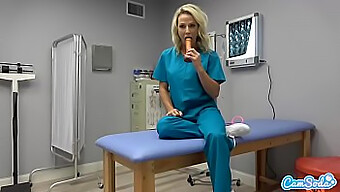 Sydney Hail, A Nurse, Indulges In Self-Pleasure With Sex Toys During Her Lunch Break At Work