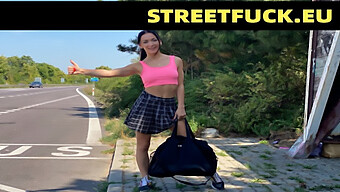 Public Sex: Hitchhiking Teen Blows And Fucks Married Man