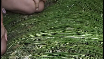 German Teen Gets Rough Outdoor Sex In High Grass