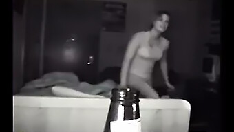 Young American Slut Has Night-Time Dorm Room Sex With Friend