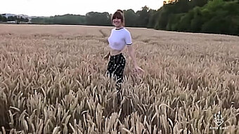 German Teen'S First Experience In A Cornfield