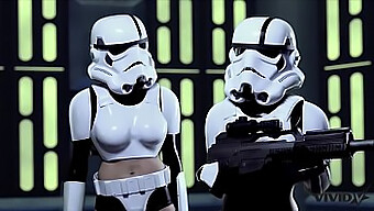 Star Wars-Inspired Threesome With Two Stormtroopers And A Wookie