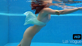 Lingerie-Clad Babe Dives Into Public Swimming Pool