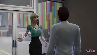 Animated Scene Of Job Security Leads To Office Sex Proposition