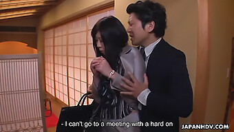 Japanese Secretary Dines And Gets Intimate With Her Boss At A Restaurant