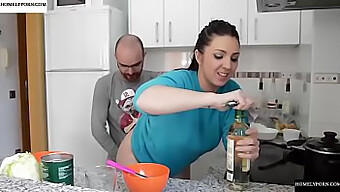 Pamela And Jesus' Kitchen Antics: Homemade Amateur Blowjob And Ass Play